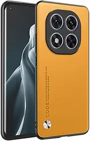 Mobile Phone Case Designed for Redmi Note 14 Pro (4G LTE Version) (6.67 inches), Faux Leather Style - Yellow