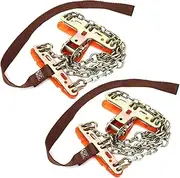 JECOMPRIS 2pcs Snow Chains Tire Snow Chains Steel Random Color