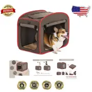 Collapsible Dog Crate with Soft Mat and Carrying Case - Ideal for Travel