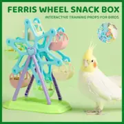 Interactive Bird Plastic Ferris Wheel Toy Snack Box Budgies Foraging Wheel Toy