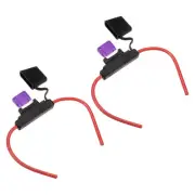 2 Pcs Inline Fuse Holder DC 32V 8 AWG Waterproof Blade Fuse Holder w 100A Fuse