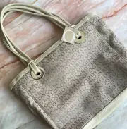 Oroton Stencil Tote Large in Ivory / Taupe Jacquard NWT RRP$495