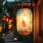 燈籠 定製圖案日式燈籠 料理店和風酒吧刺青紙燈籠 戶外防水餐廳廣告裝飾