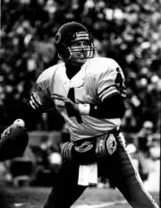 Steve Walsh Chicago Bears throws a pass 1990s Old Photo