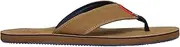 [Superdry] Men's Premium Flip Flops, Denim Co Tobacco Brown