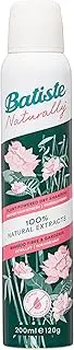 Batiste Naturally Dry Shampoo 200mL - Bamboo Fibre & Gardenia Natural Extracts, Extra Lift for Fine Hairs, Instantly Refreshes your Hair, Plant Based Formula, No Dyes or Sulphates, No White Residue
