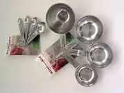 New KitchenAid Professional Stainless Steel Measuring Cups and Spoons Set of 8