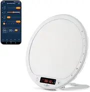 JUXLamp® Light Therapy Lamp Bioclock Adjustment UV-Free 10000 lux Sunrise Alarm Clock Wake up lamp Portable Built-in Lithium Battery (PSP-02)