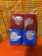 New American Ninja Warrior Wrist Bands 4ea Red & 4ea Blue Un-opened Package
