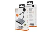 mbeat Tough Link USB-C to Dual 4K 60Hz HDMI MST Adapter 4K (3840x2160) 60Hz, 4K (3840x2160) 30Hz, 2K (2560x1440) 60Hz- Space Grey