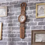 【限時秒殺】歐式 牆上 掛鐘 創意 手錶 客廳座 鐘 桌面 擺放 兩用 實木 復古 餐廳 裝飾 鐘錶