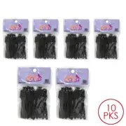 10 Packs Pana 2.5" Black Small Plastic Makeup Cosmetic Facial Mask Spatula Scoop