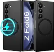 [YINLAI] Case for Samsung Galaxy Z Fold 6 with MagSafe, Mobile Phone Case Samsung Z Fold 6 Magnetic Shockproof Slim Cover Case Protective Case for Samsung Galaxy Z Fold 6 5G 7.6 Inch Case 2024, Black