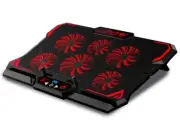 Laptop Cooling Pad 2 USB 6 Fan Gaming Led Light Notebook Cooler For 12-17inch