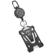 Retractable Badge Holder, Heavy Duty Retractable Keychain with Tactical ID Ca...