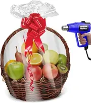 Shrink Wrap Basket Bags for Gift Baskets 20 Pack Clear Cellophane PVC Shrink Bag