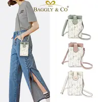 在飛比找蝦皮商城優惠-【BAGGLY&CO】田園風文青小花側肩斜背手機包(三色) 