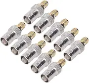RF Coaxial Cable Adapter SMA Female to BNC Female Coax Connector Set Kit for GPS Rotating Antenna WiFi [10Pcs]