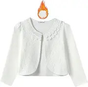 [SMILING PINKER] Girls' Long Sleeve Lace Bolero Cardigan Shrug