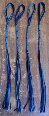 Home made set of Messianic Hebrew tzitzit, tassels, fringes (Black)