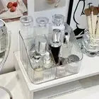 Bedroom Storage Container Easy to Clean Transparent Multi Compartments Makeup