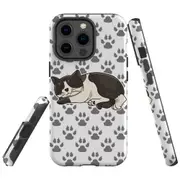 For Apple iPhone 13 Pro Case, Armour Back Cover, Tuxedo Cat