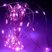 KARSUM Fairy Lights Battery Operated 16FT/5M Indoor String Lights 8 Memory Modes and 6-18 Hours Timer for Bedroom, Christmas, Party, Wedding,Birthday Party Outdoor Indoor Decoration (Pink)