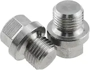 2PCS M10x1 Hexagonal Plugs 304 Stainless Steel Solid Thread Oil Pipe Fitting Suitable for Water Pump Port and Engine Block Blocking