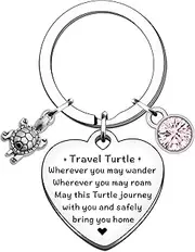 [TTOVEN] Turtle Gifts - Good Luck Travel Turtle Gifts for Women & Family, Silver, One Size