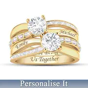 Love Joins Us Together Personalised Engraved Ring