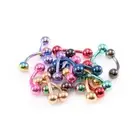 Wholesale 10Pk Eyebrow Rings Curved Barbell Ion Plate Titanium Tragus Rook 16G