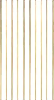 uxcell 10 Pcs Brass Round Rod, 2mm x 6" Lathe Bar Stock H62 Brass Round Stock for DIY Craft Making Hardware Novelty Model Car Plane Boat Ship, Copper