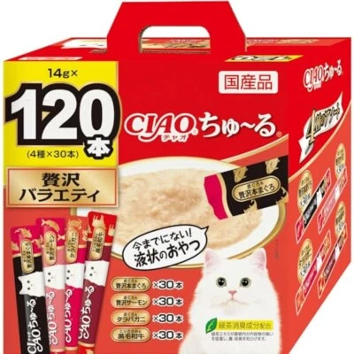 INABA CIAO Churu Cat Snacks Cat Food Assortment Set 120 in total Japan F/S