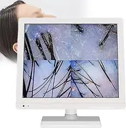 Hair Follicle Analyzer Plugged into USB Flash Drive, 4-Screen Microscope Detector, 17-inch Screen + Can Store Pictures + 50X 3-Spectrum Lens/200X, for Hair Salons/Physiotherapy Salons,White