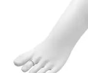 Rhodium Plated Sterling Silver Sideways Cross Toe Ring - R19