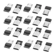 10 Pcs Micro USB Male Type B 5-Pin Jack Port Solder Connector Repair Replacement