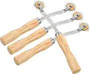 STOBOK 4pcs Fabric Tracing Wheel Tailors Pounce Wheel for Pattern Cutting Small Needle Point Sewing Tool Marking Spacer