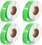 1 x 2.25 Inch Quality Control Inventory Labels 600 pcs Per Roll Inspected by Rectangle Labels Fluorescent Green Adhesive Stickers for Handling Shipping Warehouse Inventory Control(4 Rolls)