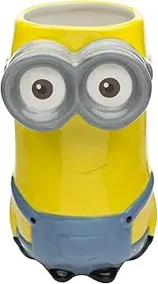 Zak Designs Minions Collectable Sculpted Ceramic Mug in The Shape of Kevin BPA Free, 13 oz, Decorated