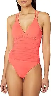 [La Blanca] Women's Island Goddess Underwire Double Strappy Back One Piece Swimsuit