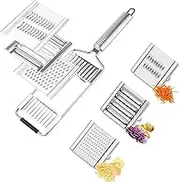 3 in 1 Vegetable Chopper Set, Multipurpose Vegetable Slicer Cheese Grater Cutter, Handheld Graters for Kitchen, Stainless Steel Kitchen Tools for Potato Onion & Carrot Shredder Tool
