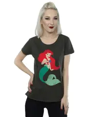 Disney Princess Women's Classic Ariel T-Shirt Light Graphite Medium