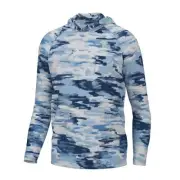 HUK Standard Waypoint Pattern Hoodie, Performance Fishing Shirt for Men, Edisto