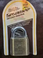 New Vintage Sesamee Solid Brass Keyless Padlock