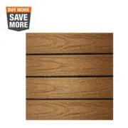 NewTechWood Deck Tiles 12"W Composite Water Resistant UV Protected Peruvian Teak