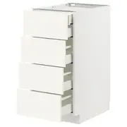 METOD / MAXIMERA base cb 4 frnts/2 low/3 md drwrs, white/Vallstena white, 40x60x80 cm