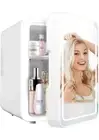 Portable Cosmetic Mini Fridge with LED lights, Cooler & Warmer