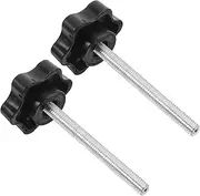 1 Set Knob Screw Screws Walker Accessories Platform Walker Attachment Knob Rolling Walker Accessories for Walkers Hand Screw Drive Walker Parts Star Knobs Black Plastic