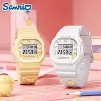 在飛比找momo購物網優惠-【SANRIO 三麗鷗】布丁狗塗鴉小方塊運動防水電子錶(兒童