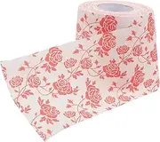 Gogogmee Rose Crepe Tissue Paper Roll Floral Design for Bathroom Decor Soft Absorbent Paper Towels Versatile for Kitchen Bathroom
